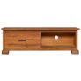 TV Cabinet 112x30x37 cm Solid Teak Wood Image 3