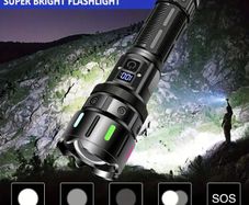 Smart Display Screen, 1200 Lumens Rechargeable Handheld Flashlight,