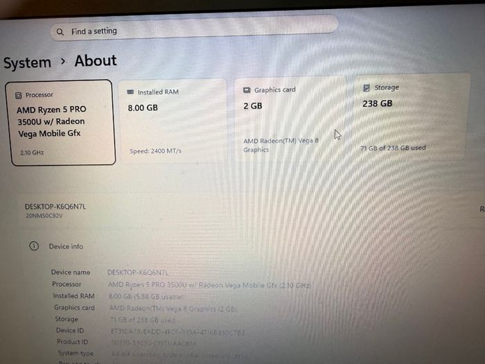 Lenovo X395 Laptop