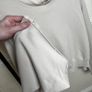 Maison Margiela Drop Shoulder Hooded Sweatshirt Sz 8UK 4US S Beige Flare Sleeves Image 5