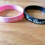 Silicone wristband for couple x2 pink and black Image 3