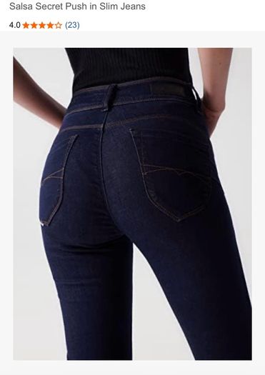 Salsa Push In Bootcut Jeans, Dark Blue Denim Size W31L32