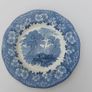 Lovely Vintage Blue and White 7.75 Inch Luncheon Plate By Enoch Wedgwood (Tunstall) Ltd, in the Lovely Cottagecore Style Woodland Pattern, Some Crazing Image 3