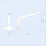 Kitchen Sink Mixer Tap Swivel Spout Twin Handles Durable Monobloc Image 6
