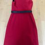 Beautiful Fitted Red Dress with Black patent belt Image 4