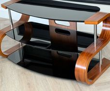 Modern Black Glass TV Unit