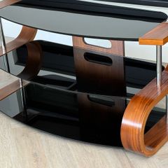 Modern Black Glass TV Unit