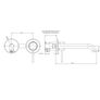 Black Wall Mounted Bath Mixer Tap - Arissa Image 3