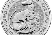 2025 Great Britain Tudor Beasts - 2 oz Silver Coin Greyhound of Richmond BU (In Capsule)