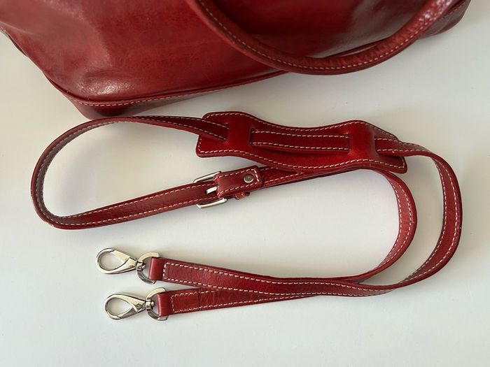 Red Leather Italian Made Handbag