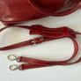 Red Leather Italian Made Handbag Image 8