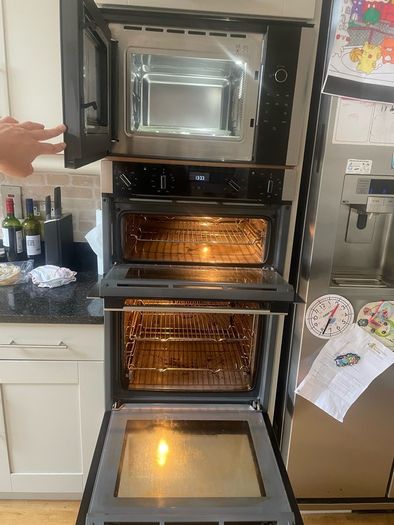 Neff integrated double oven and microwave