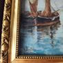 Original 1953 Mid-Century Italian Oil Painting Image 3
