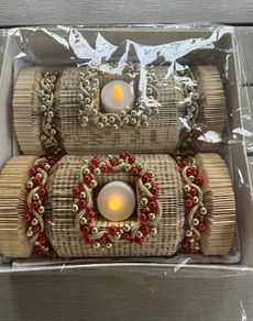 2 Handmade Christmas T- Lights