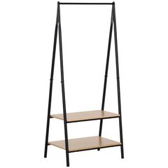 2-Tier Garment Rack Storage Shelves Metal Coat Clothes Stand Shoes Storage Organisation shelves Open Wardrobe Freestanding Tidy Rail 64 x 42.5 x 149 cm (FREE POSTAGE)