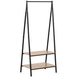 2-Tier Garment Rack Storage Shelves Metal Coat Clothes Stand Shoes Storage Organisation shelves Open Wardrobe Freestanding Tidy Rail 64 x 42.5 x 149 cm (FREE POSTAGE)