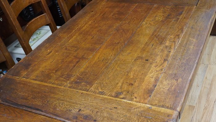 Solid Oak Rustic Refectory Table