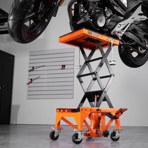 Hydraulic Motorcycle Lift Table 158.8 kg Dirt Bike Scissor Jack Stand
