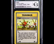 Digger (Rocket's Secret Machine) 1st Edition 75/82 CGC 9.5 Mint+ Uncommon WOTC Team Rocket Set 2000 Pokemon Card Vintage