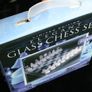 Limited Edition Elegant Glass Chess Set. Clear and Opaque pieces. New, Open Box. Image 8