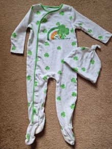 New St Patrick's Day Pj/onesie 12-18M