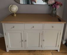 Beautiful Grey & Oak Sideboard / Console Table