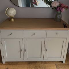 Beautiful Grey & Oak Sideboard / Console Table