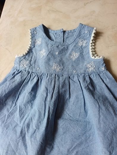Dunnes  Stores  Baby Girls Embroidered  Dress. Age - 6-9 months. B.N.W.T.