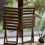 Ikea outdoor foldable dark brown chairs Image 2