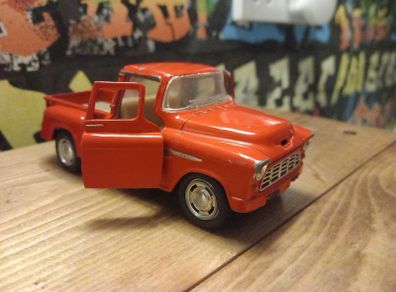 Welly NEX Miniature 1955 Red Chevrolet Stepside Pickup Truck Diecast kids children gift present Collectable play