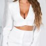 Mini Blazerdress with Cut Out  with padded shoulders Image 5