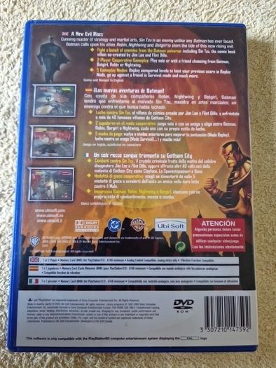 Italian Version Batman Rise of Sin Tzu PlayStation2 Ps2 Games Original