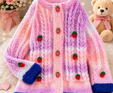 Girl's Handknit Cardigan