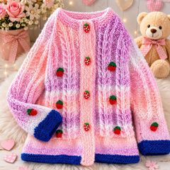 Girl's Handknit Cardigan