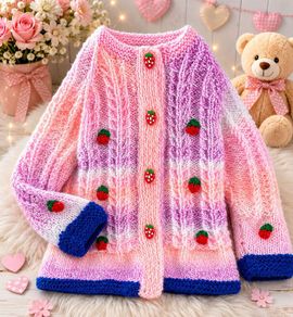 Girl's Handknit Cardigan