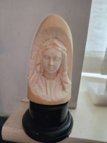 Hand Sculpted "Noble Lady" on Plinth.