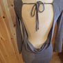 Sequin Metallic Silver Backless Dress Image 5