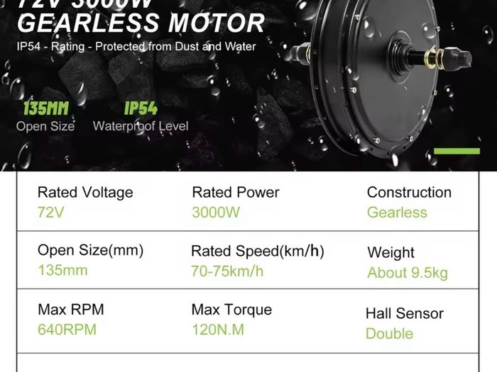 Conversion Kit 3000w 72v