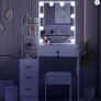 Dressing Table LED with Mirror & Stool Image 5