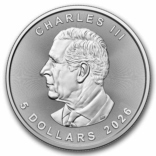 2026 Canada Tube of 25 - Maple Leaf 1 oz Silver Bullion Coin
