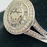 9ct White Gold Diamond Target Cluster Ring Image 8