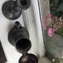 Vintage tea pot and antique candle stick Image 3