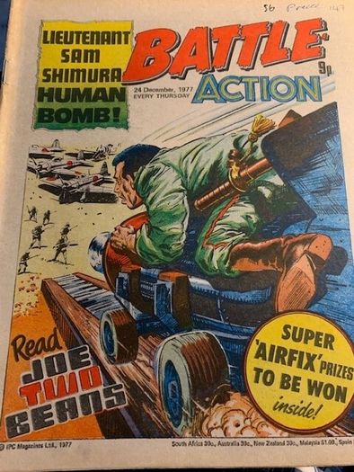 Battle Action, Valiant and TV 21 Vintage, UK Comics. Five Issues from Aug 1972, Dec 1977 and Dec 1980