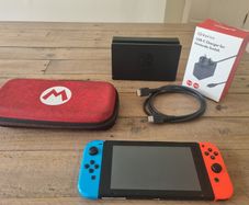 Nintendo Switch Standard Bundle + Case & 7 Games (Mario, Minecraft)