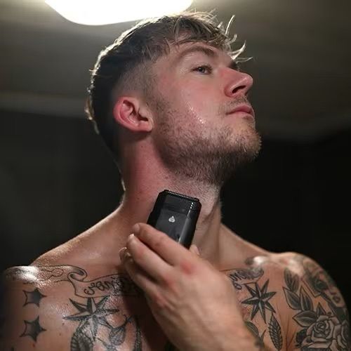 MANSCAPED The Handyman Compact Face Shaver  Portable Mens Travel Facial Hair Groomer USB C Rechargeable Electric Razor Waterproof Cordless Dual Action SkinSafe Long Hair Leveler  Foil Blades