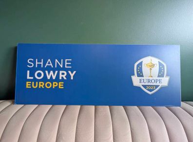Ryder Cup Memorabilia - Practice Area Sign Shane Lowry