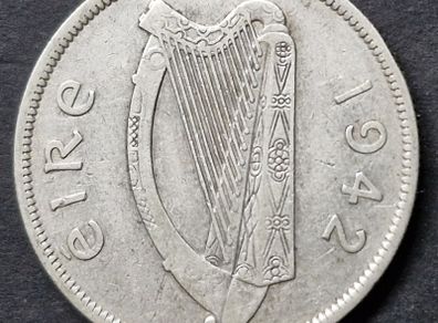 Ireland 1942 Half Crown coin