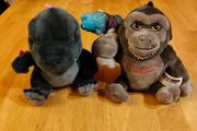 King Kong and Godzilla mini plush