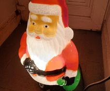 Christmas items santa and snowman