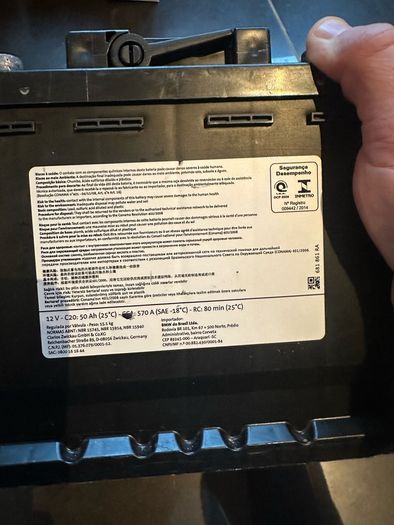 Oem Bmw 6 G32, 5 F10, F18, 5 G30, G31, 7 F01, F02 - Agm-battery, 50ah, 570a